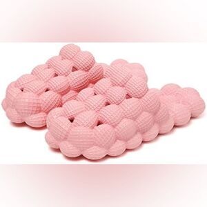 Amazon Pink Bubble Textured Mules